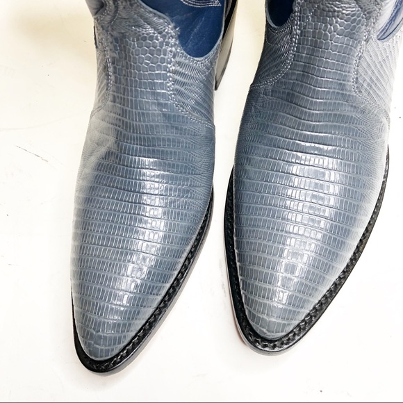Dan Post | Blue Teju Lizard Western Boots - Picture 5 of 7
